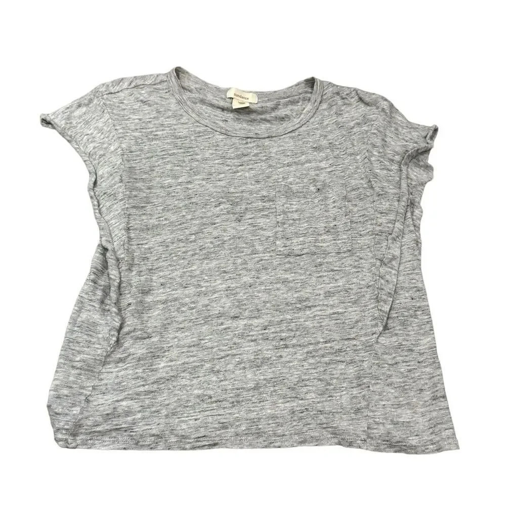 EUC Sundance Linen tee gray XS